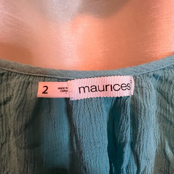 Aqua peasant top - Picture 8 of 8